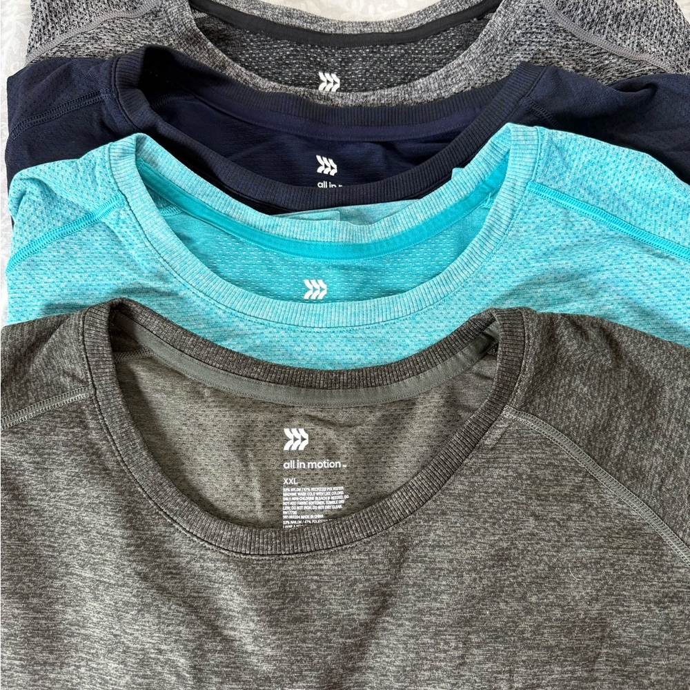 All in Motion Men's T-Shirt Collection - Gray, Blue, Teal